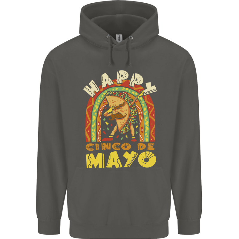 Happy Cinco De Mayo Day Mexico Childrens Kids Hoodie Storm Grey