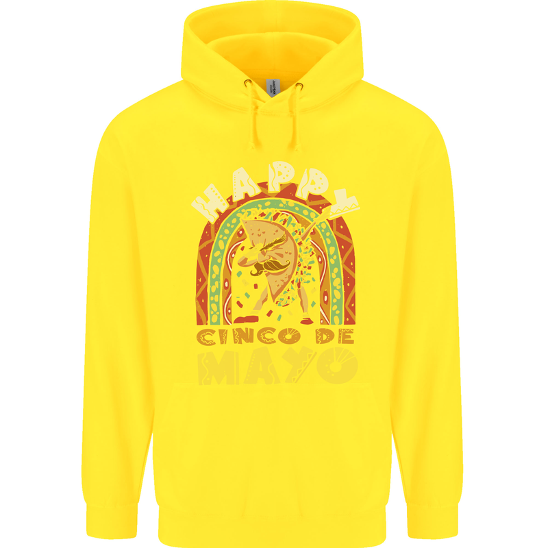 Happy Cinco De Mayo Day Mexico Childrens Kids Hoodie Yellow