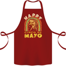 Happy Cinco De Mayo Day Mexico Cotton Apron 100% Organic Maroon