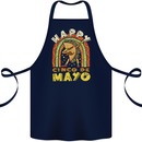 Happy Cinco De Mayo Day Mexico Cotton Apron 100% Organic Navy Blue