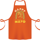 Happy Cinco De Mayo Day Mexico Cotton Apron 100% Organic Orange