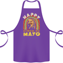 Happy Cinco De Mayo Day Mexico Cotton Apron 100% Organic Purple