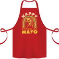 Happy Cinco De Mayo Day Mexico Cotton Apron 100% Organic Red