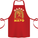 Happy Cinco De Mayo Day Mexico Cotton Apron 100% Organic Red