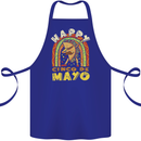 Happy Cinco De Mayo Day Mexico Cotton Apron 100% Organic Royal Blue