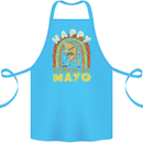 Happy Cinco De Mayo Day Mexico Cotton Apron 100% Organic Turquoise