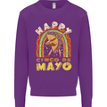 Happy Cinco De Mayo Day Mexico Kids Sweatshirt Jumper Purple