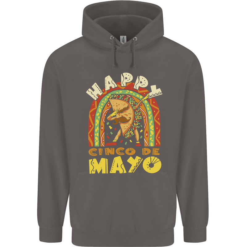 Happy Cinco De Mayo Day Mexico Mens 80% Cotton Hoodie Charcoal