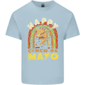 Happy Cinco De Mayo Day Mexico Mens Cotton T-Shirt Tee Top Light Blue