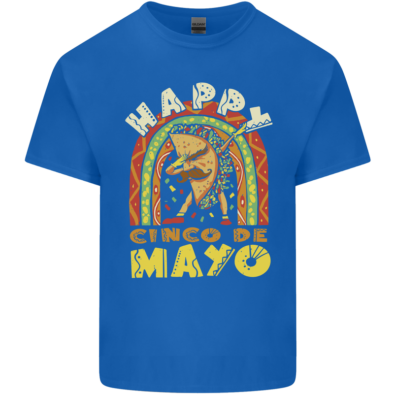 Happy Cinco De Mayo Day Mexico Mens Cotton T-Shirt Tee Top Royal Blue