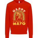 Happy Cinco De Mayo Day Mexico Mens Sweatshirt Jumper Bright Red