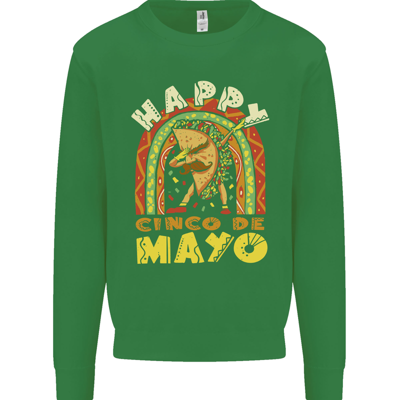 Happy Cinco De Mayo Day Mexico Mens Sweatshirt Jumper Irish Green