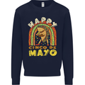 Happy Cinco De Mayo Day Mexico Mens Sweatshirt Jumper Navy Blue