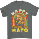 Happy Cinco De Mayo Day Mexico Mens T-Shirt 100% Cotton Charcoal