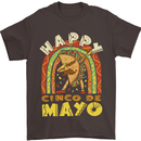 Happy Cinco De Mayo Day Mexico Mens T-Shirt 100% Cotton Dark Chocolate