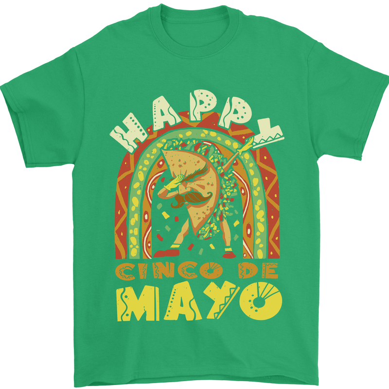 Happy Cinco De Mayo Day Mexico Mens T-Shirt 100% Cotton Irish Green
