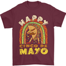 Happy Cinco De Mayo Day Mexico Mens T-Shirt 100% Cotton Maroon