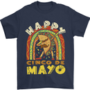 Happy Cinco De Mayo Day Mexico Mens T-Shirt 100% Cotton Navy Blue