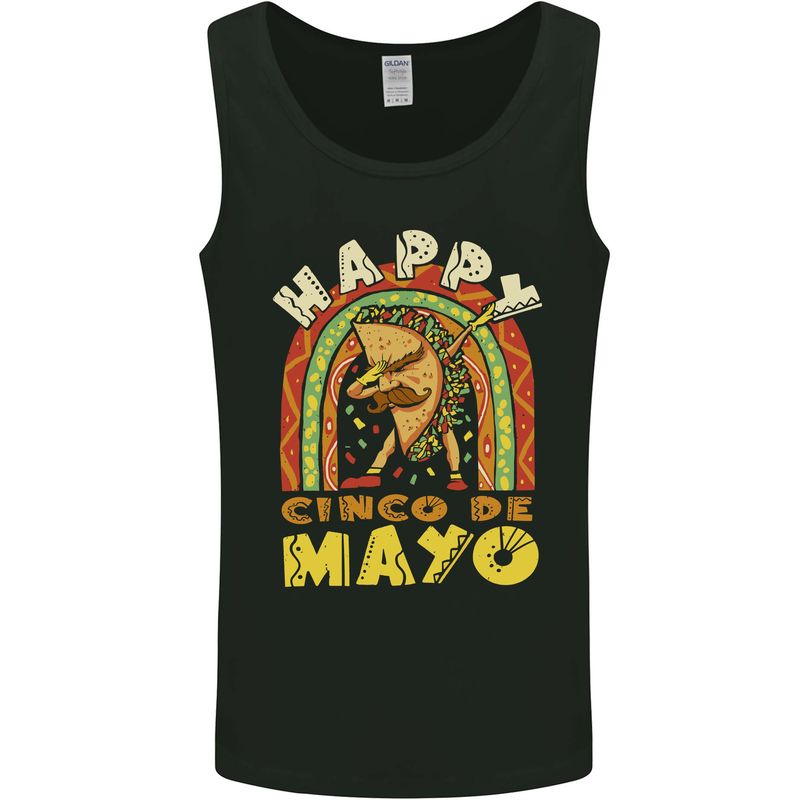 Happy Cinco De Mayo Day Mexico Mens Vest Tank Top Black