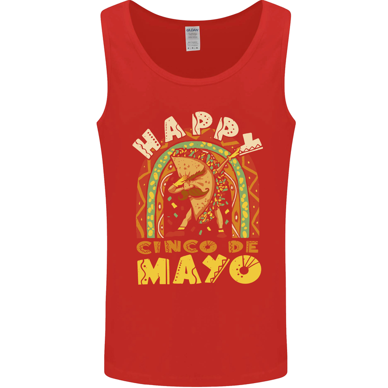 Happy Cinco De Mayo Day Mexico Mens Vest Tank Top Red