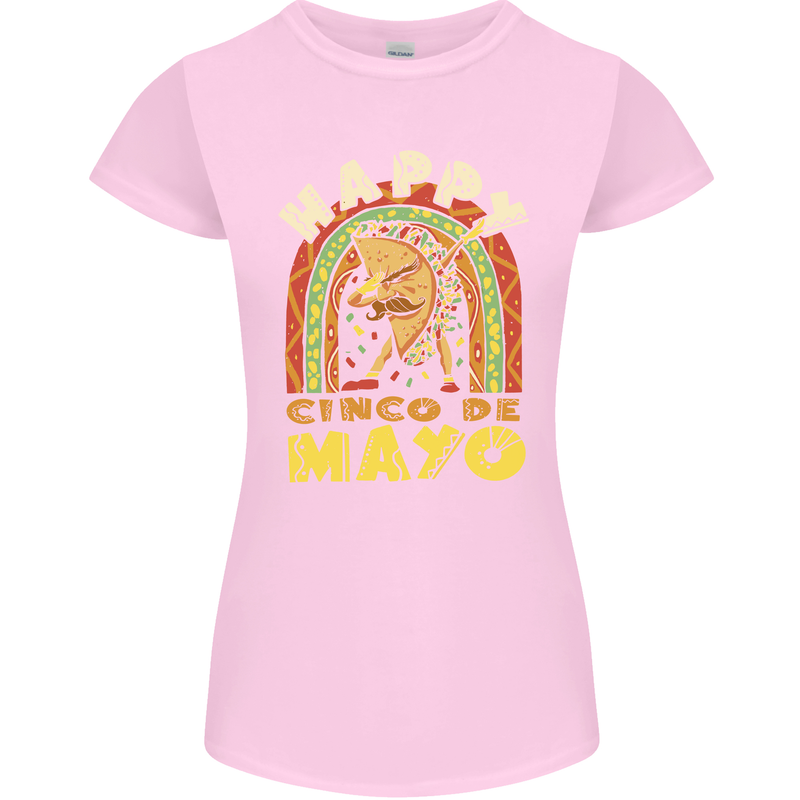 Happy Cinco De Mayo Day Mexico Womens Petite Cut T-Shirt Light Pink