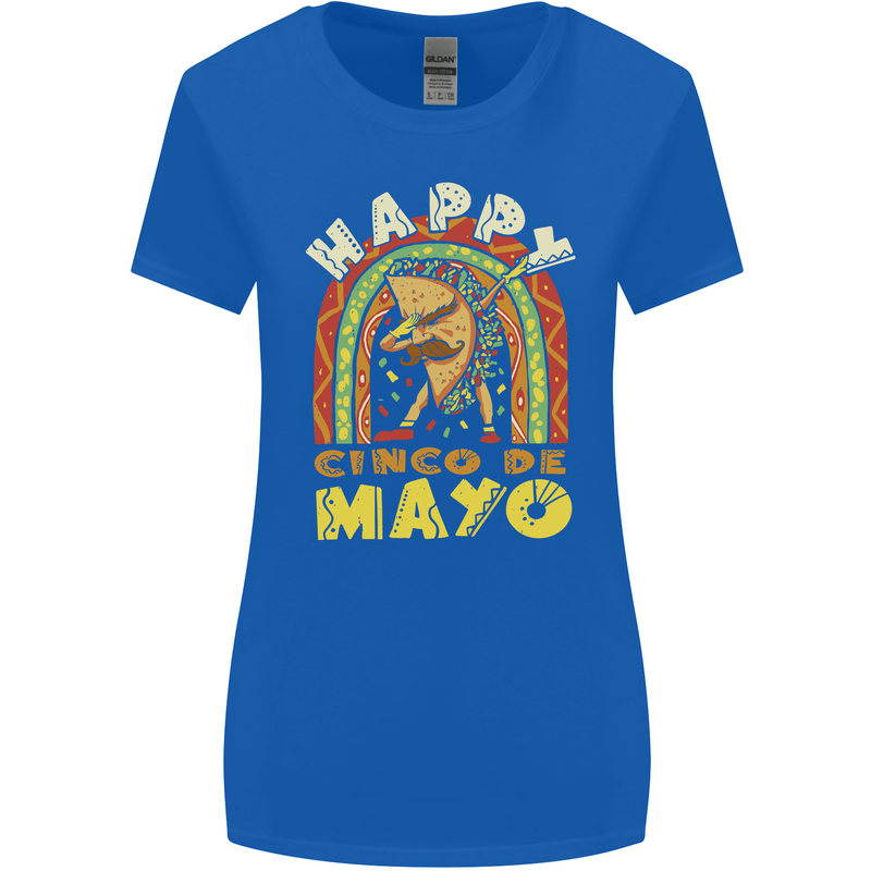 Happy Cinco De Mayo Day Mexico Womens Wider Cut T-Shirt Royal Blue