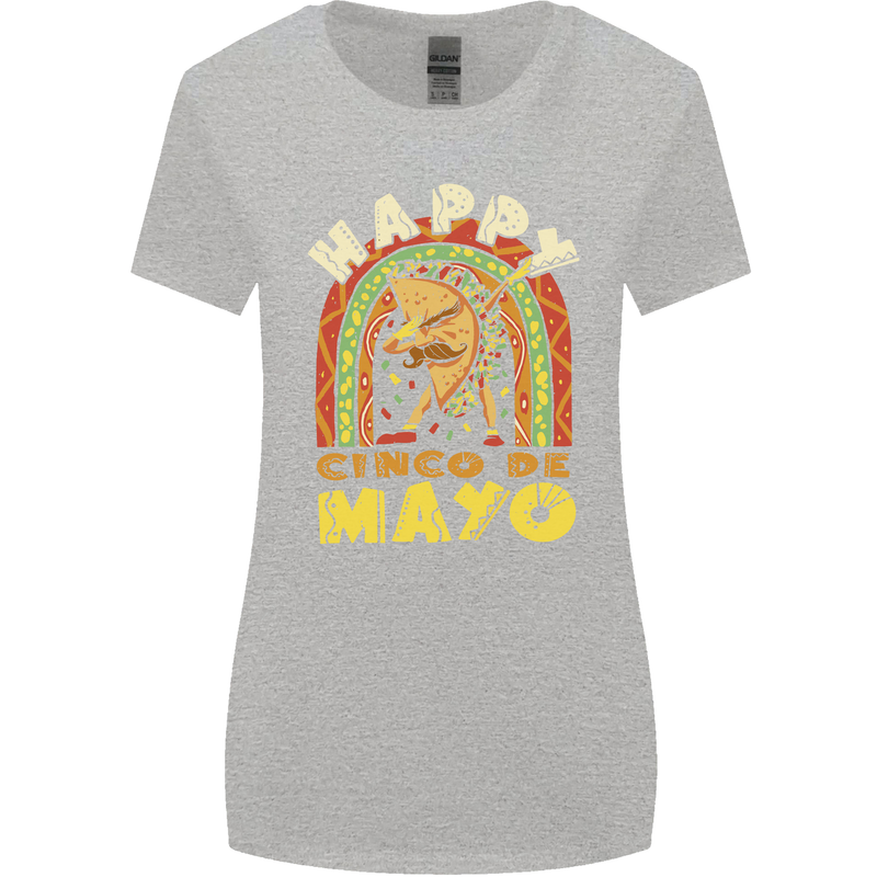 Happy Cinco De Mayo Day Mexico Womens Wider Cut T-Shirt Sports Grey