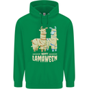Happy Lamaween Funny Lama Halloween Childrens Kids Hoodie Irish Green