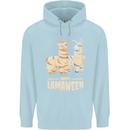 Happy Lamaween Funny Lama Halloween Childrens Kids Hoodie Light Blue