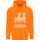 Happy Lamaween Funny Lama Halloween Childrens Kids Hoodie Orange