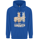 Happy Lamaween Funny Lama Halloween Childrens Kids Hoodie Royal Blue