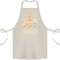 Happy Lamaween Funny Lama Halloween Cotton Apron 100% Organic Natural
