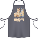 Happy Lamaween Funny Lama Halloween Cotton Apron 100% Organic Steel