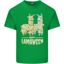 Happy Lamaween Funny Lama Halloween Kids T-Shirt Childrens Irish Green