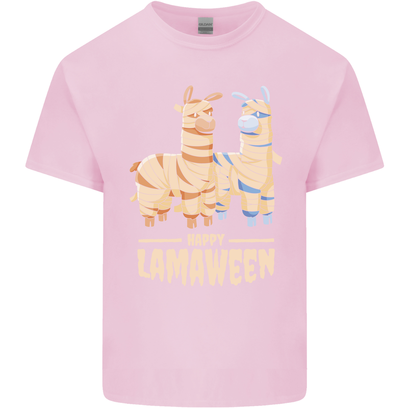 Happy Lamaween Funny Lama Halloween Kids T-Shirt Childrens Light Pink