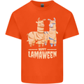 Happy Lamaween Funny Lama Halloween Kids T-Shirt Childrens Orange