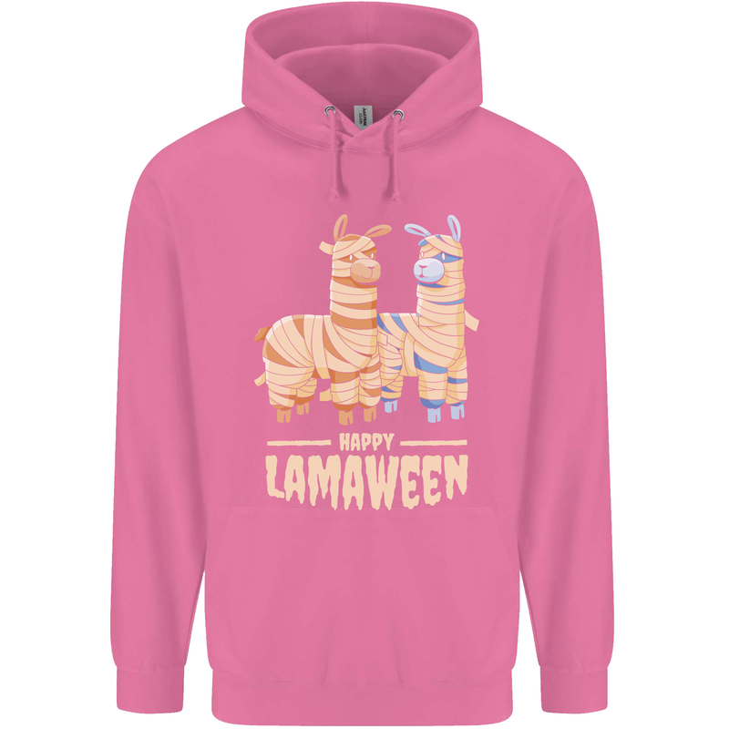Happy Lamaween Funny Lama Halloween Mens 80% Cotton Hoodie Azelea