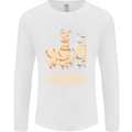 Happy Lamaween Funny Lama Halloween Mens Long Sleeve T-Shirt White