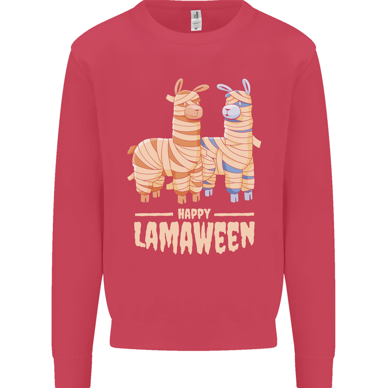 Happy Lamaween Funny Lama Halloween Mens Sweatshirt Jumper Heliconia