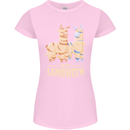 Happy Lamaween Funny Lama Halloween Womens Petite Cut T-Shirt Light Pink