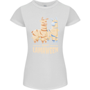 Happy Lamaween Funny Lama Halloween Womens Petite Cut T-Shirt White
