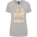 Happy Lamaween Funny Lama Halloween Womens Wider Cut T-Shirt Sports Grey