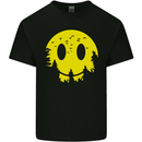 Happy Moon Smiling Acid Face 90's Mens Cotton T-Shirt Tee Top Black