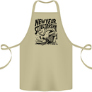 Happy New Year Still Trashy Possum Cotton Apron 100% Organic Khaki