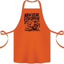 Happy New Year Still Trashy Possum Cotton Apron 100% Organic Orange