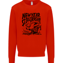 Happy New Year Still Trashy Possum Kids Sweatshirt Jumper Bright Red