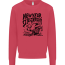 Happy New Year Still Trashy Possum Kids Sweatshirt Jumper Heliconia