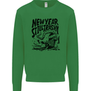 Happy New Year Still Trashy Possum Kids Sweatshirt Jumper Irish Green