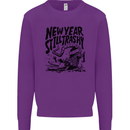 Happy New Year Still Trashy Possum Kids Sweatshirt Jumper Purple