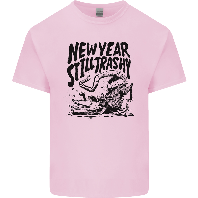 Happy New Year Still Trashy Possum Kids T-Shirt Childrens Light Pink